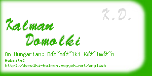 kalman domolki business card